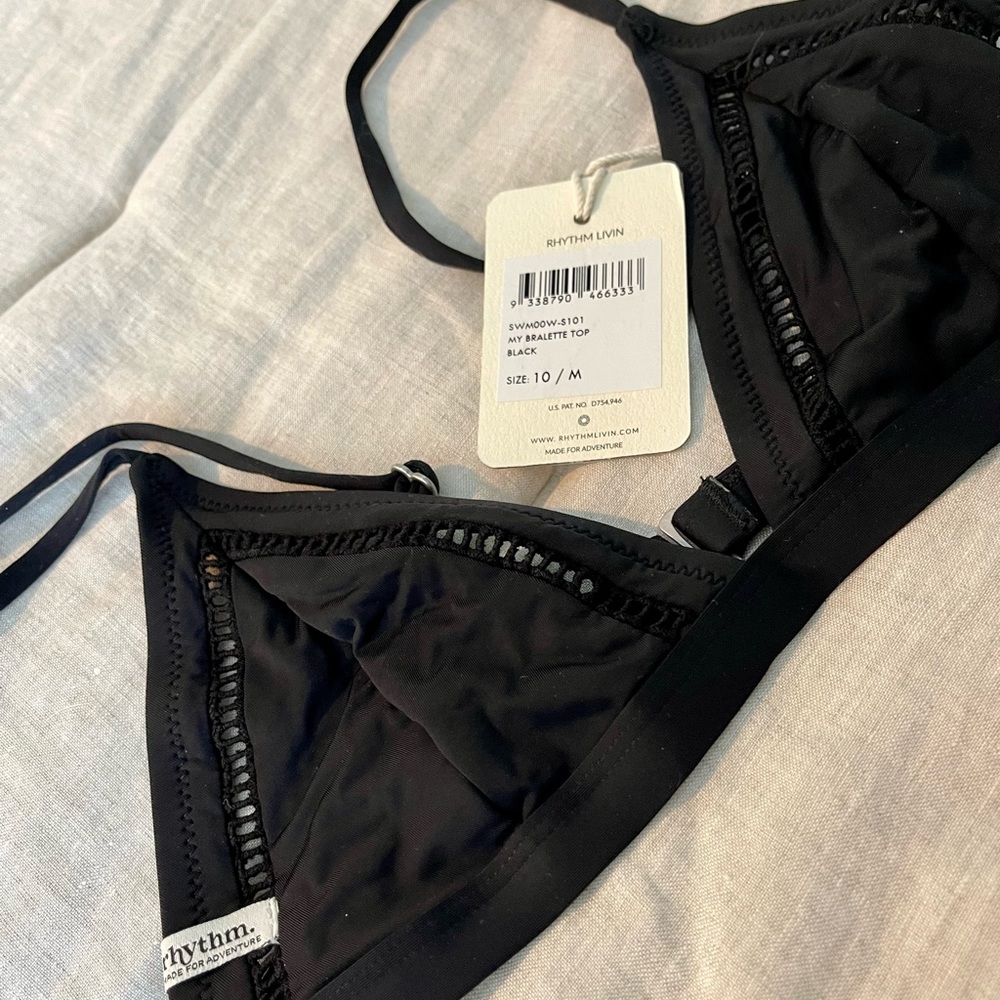 Rhythm Bathing Suit *Top Only* in Black - Size 10 / M